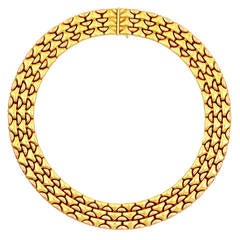 Bulgari Two Color Gold Link Choker Necklace 3