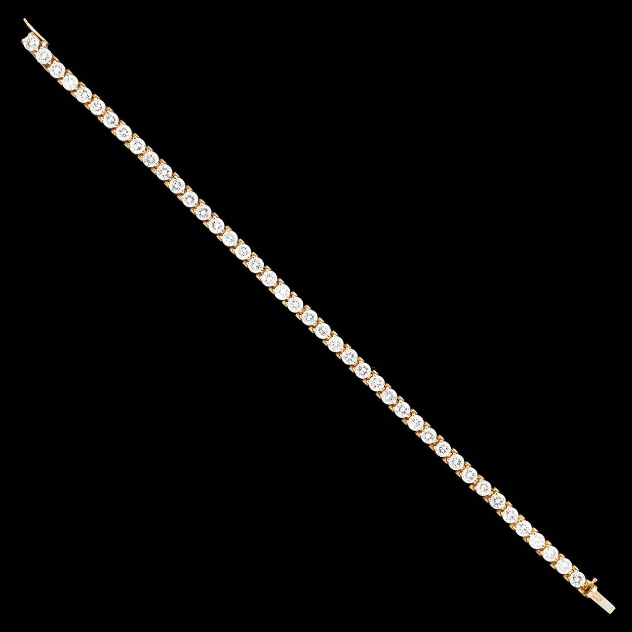 Cartier 6::30 Karat Diamant Gold Tennisarmband im Zustand „Hervorragend“ in San Francisco, CA