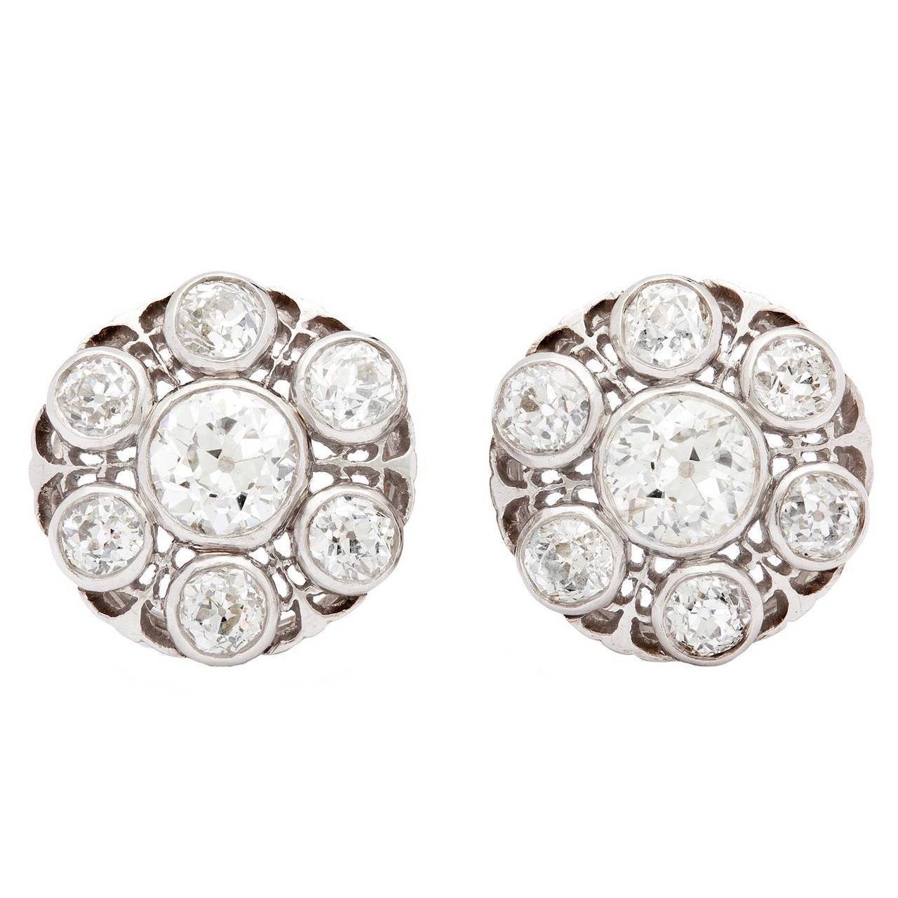 Victorian Old European Cut Diamond Earrings