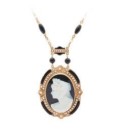 Victorian Cameo Pendant Necklace 7
