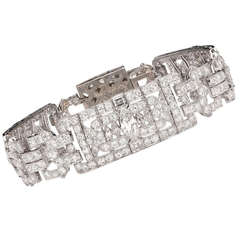 Art Deco Mixed Cut Diamond Bracelet