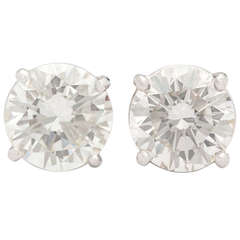 Classic Round Brilliant Diamond Earrings