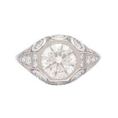 1.94 Carat Diamond Platinum Engagement Ring 7