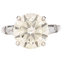 GIA 5.99 Carat Round Brilliant Cut Diamond Ring 12