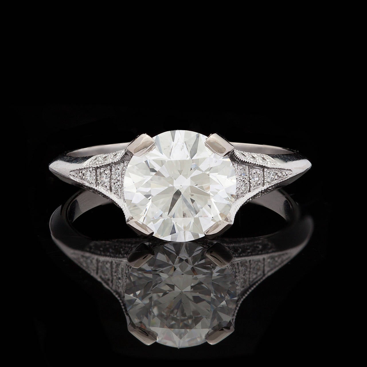 2.01 Carat Gia Cert Diamond Gold Ring