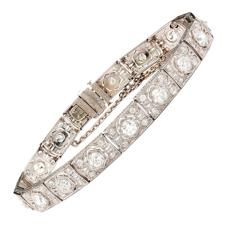 Art Deco J.E. Caldwell Diamond Bracelet