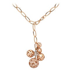 Luca Carati Rose Gold Charm Necklace 2