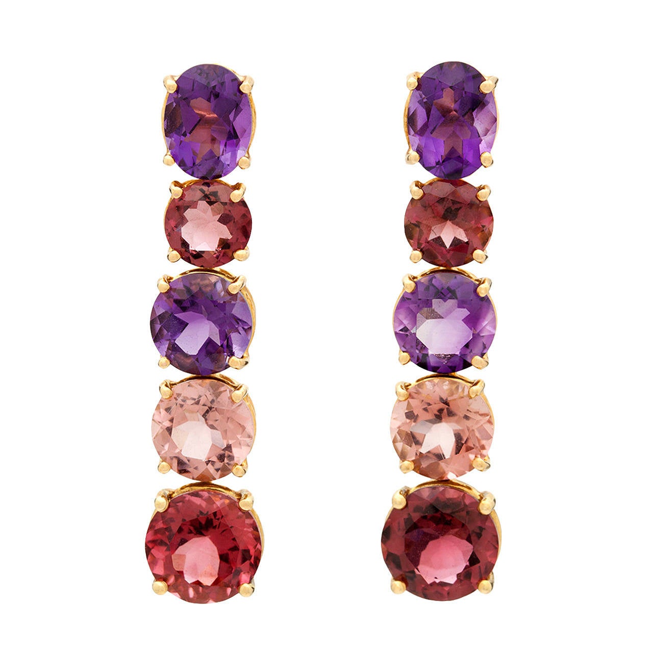 Asprey Chaos Colored Stone Dangle Earrings