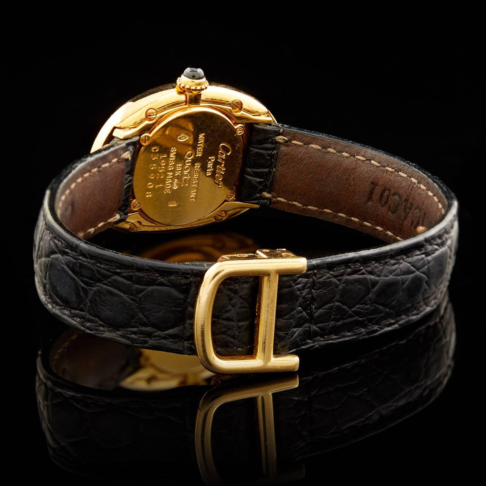 Cartier Montre-bracelet Baignoire en or jaune Excellent état à San Francisco, CA
