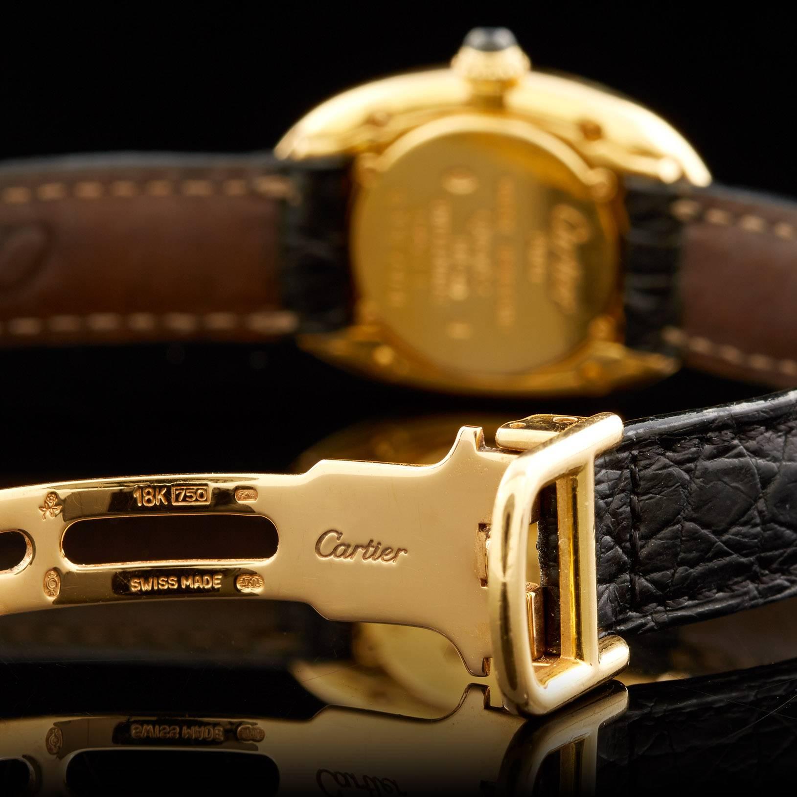 Women's Cartier yellow Gold Baignoire Wristwatch