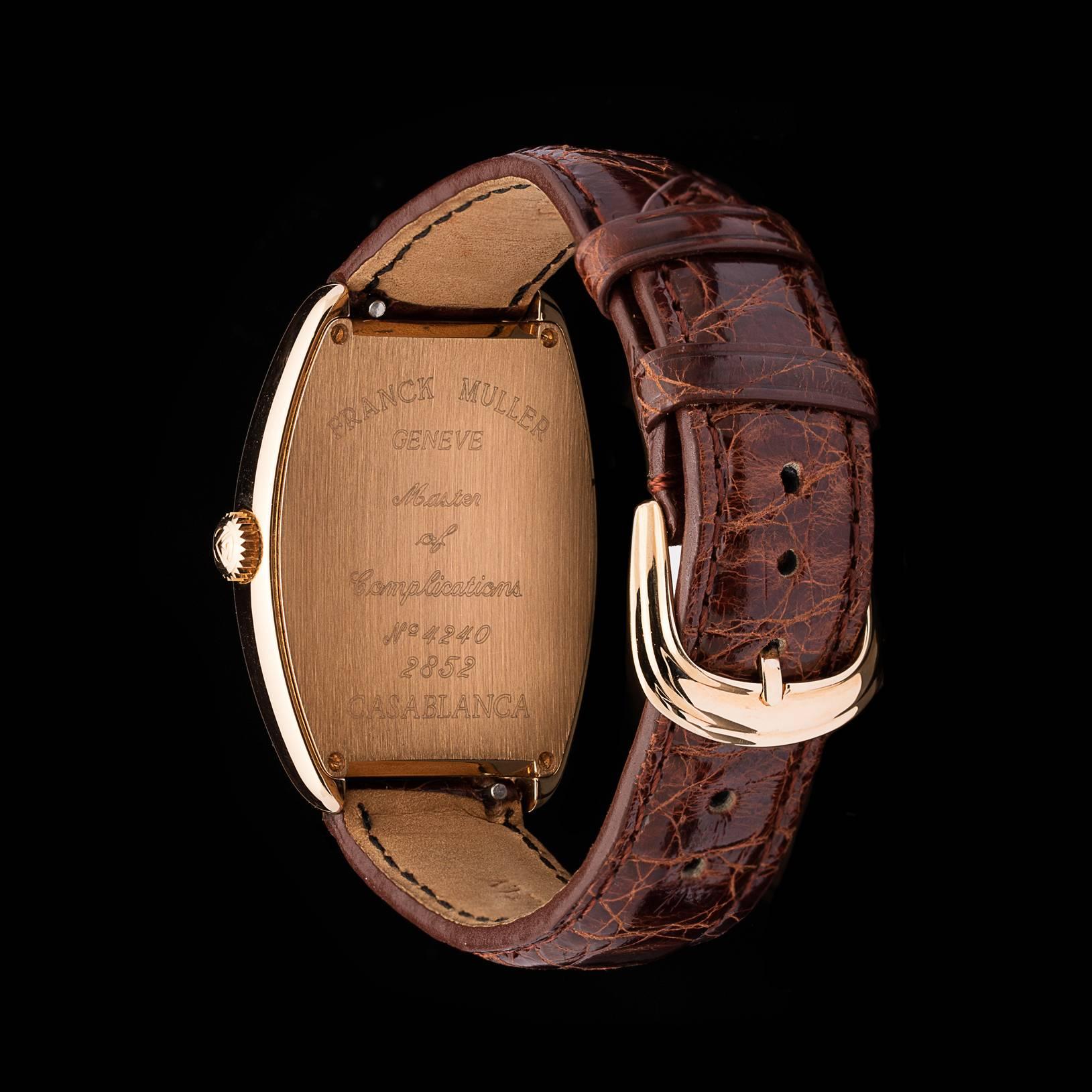Franck Muller rose gold Casablanca automatic Wristwatch Ref 2852 In Excellent Condition In San Francisco, CA