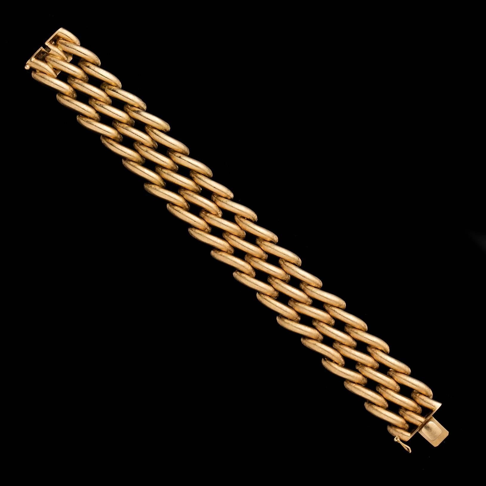 Retro Buccellati Gold Twist Link Bracelet