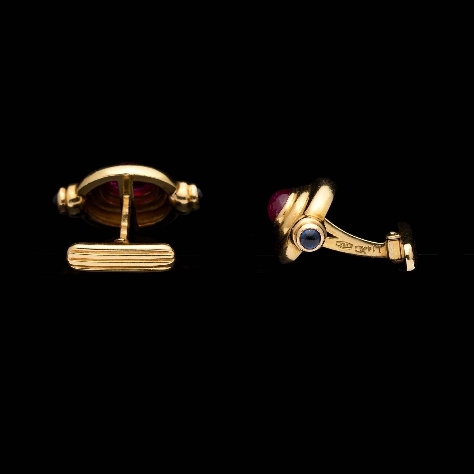 sapphire cufflinks and studs