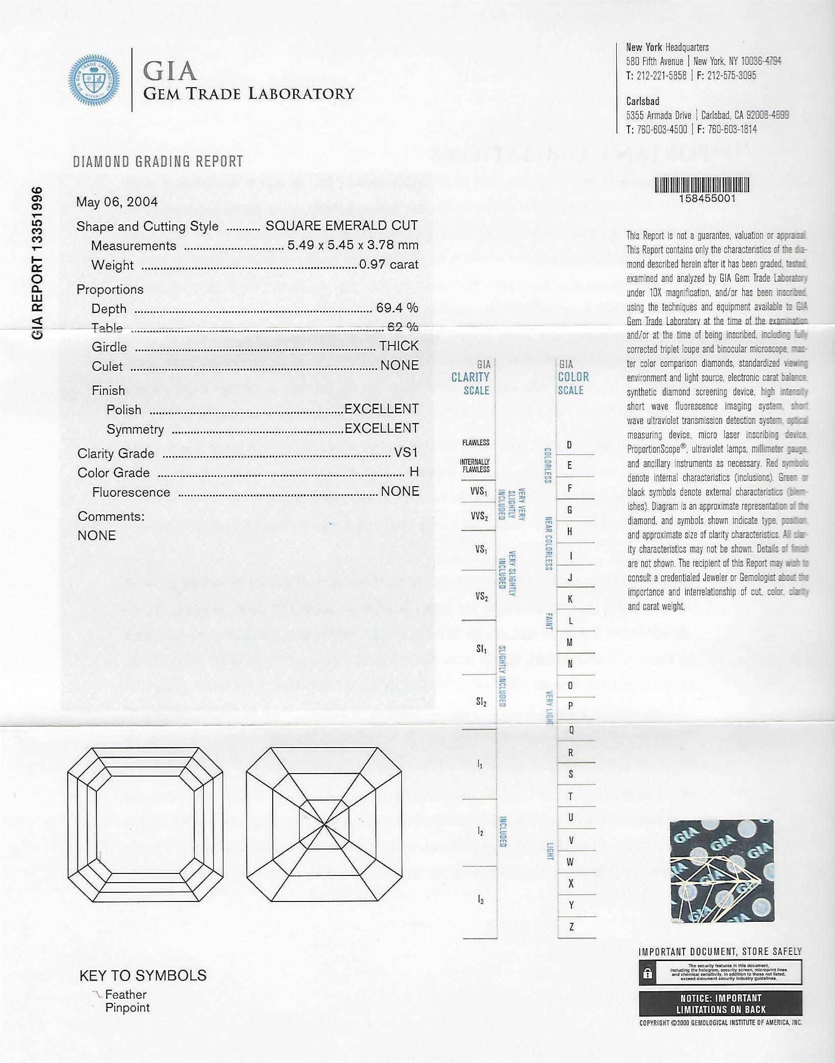 Daniel K. 1.94 Carat GIA Certified Asscher Cut Diamonds Platinum Clover Earrings 1