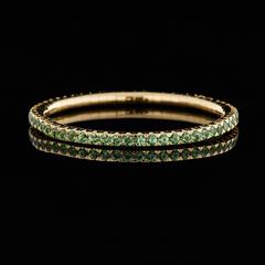 Mattia Cielo Yellow Gold Universo Tsavorite Tennis Bangle Bracelet