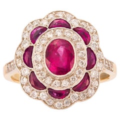 GIA Burma Ruby & Diamond Ring
