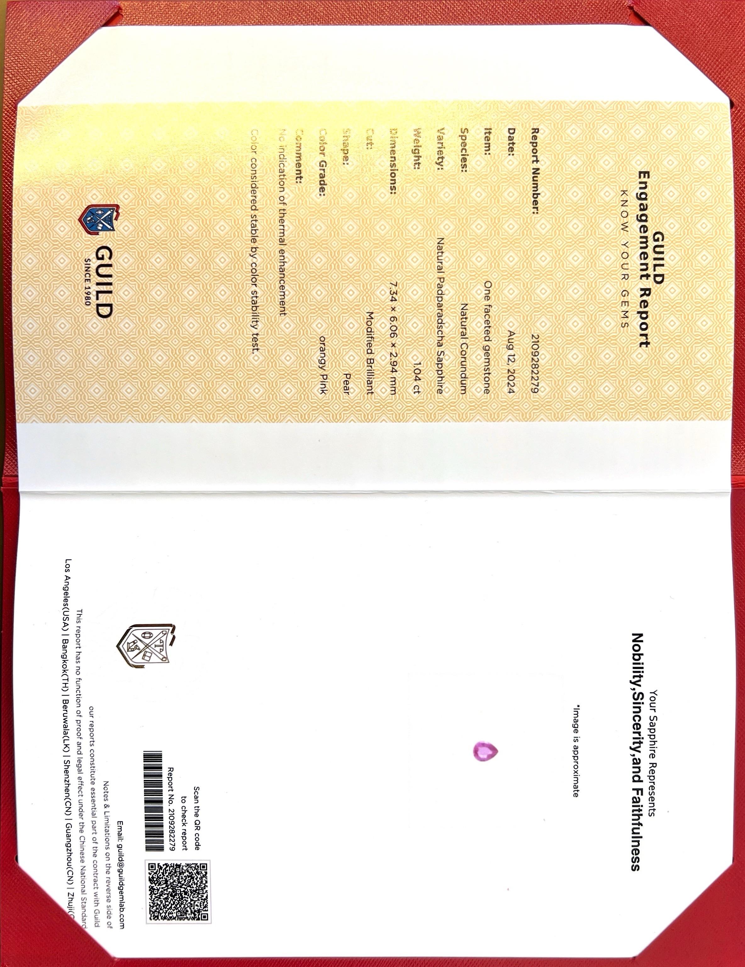 No Heat Padparadscha Saphir & Diamant Schlangenring im Angebot 2