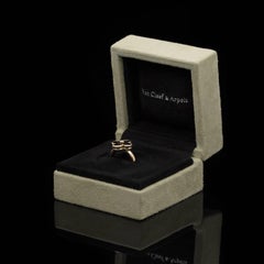 Estate Van Cleef & Arpels Alhambra Onyx and Diamond Ring