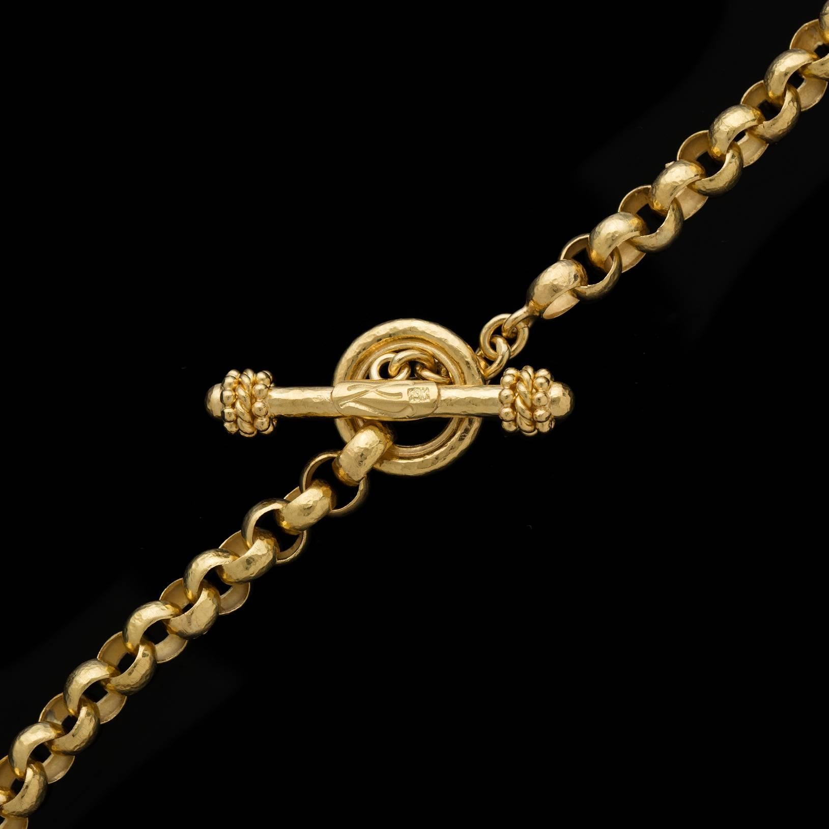 Elizabeth Locke Gold Rolo Link Necklace at 1stDibs