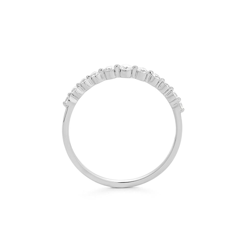 Artigiano Anello Mozafarian con diamante a mezza eternità in vendita