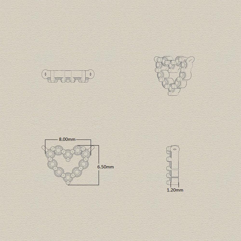 Taglio brillante Ciondolo a cuore con diamante Mozafarian in vendita