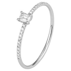 Mozafarian Emerald-Cut Diamond Ring