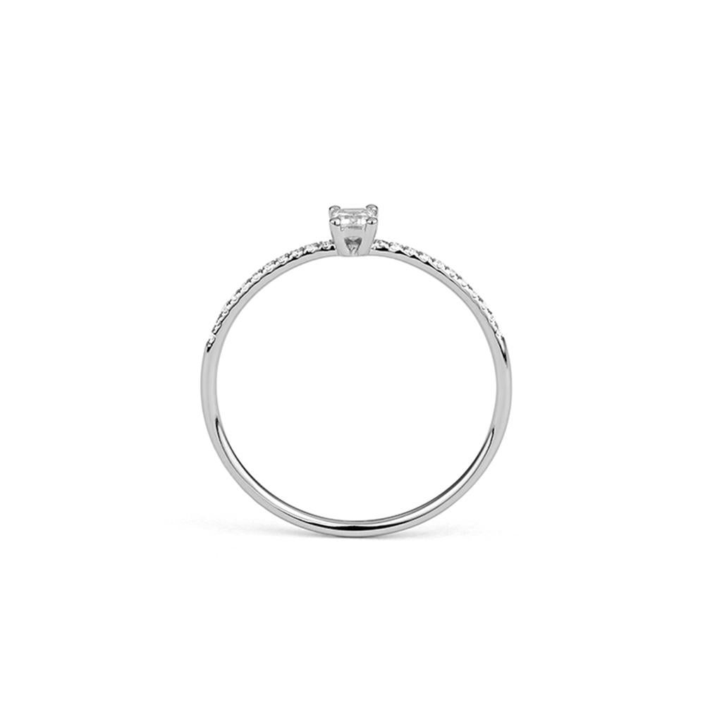 Mozafarian Smaragd-Schliff Diamantring (Kunsthandwerker*in) im Angebot