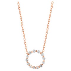Ciondolo Mozafarian a forma di cerchio perfetto in oro rosa 18k