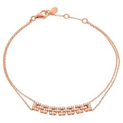 Bracelet Mozafarien à motif de chaîne et diamants