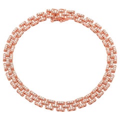 Bracelet Mozafarien en or rose 18k avec diamants