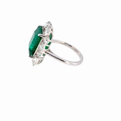 Smeraldo colombiano da 7,41 carati — Senza olio Certificato GRS e Gübelin Diamante VS da 2,80 carati