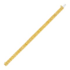 36.01CTW Fancy Yellow Diamond Tennis Bracelet in 18K Yellow Gold