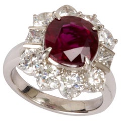 4,5ct NATURAL Rubin OVAL RING 18KY