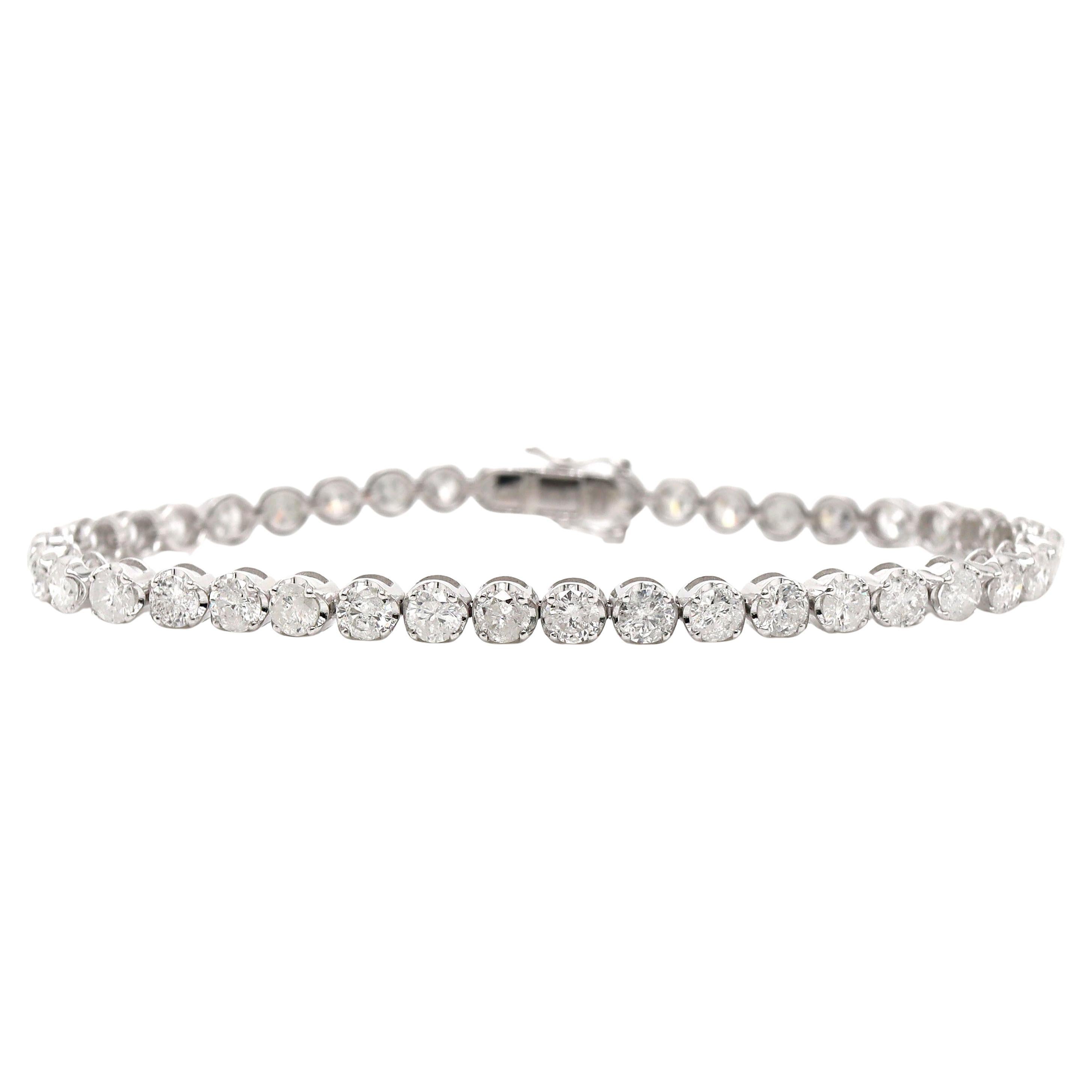 18CT Weißgold-Tennisarmband mit 5,00 Karat Diamanten