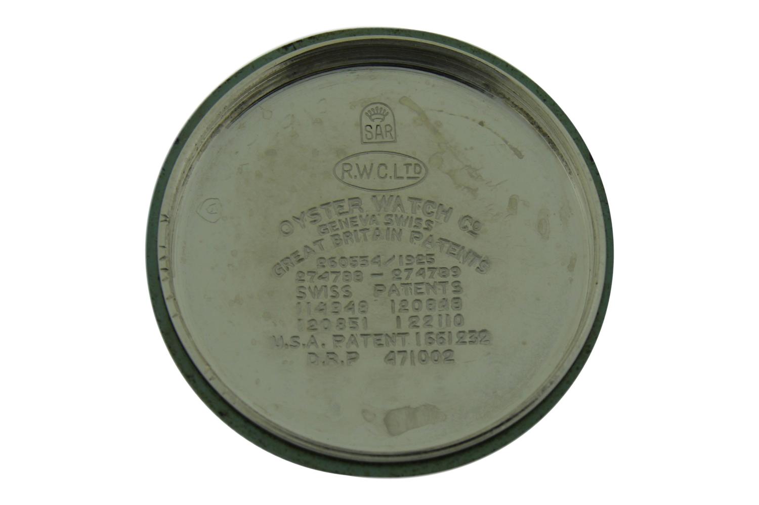 Rolex Nickle Silver Oyster Octagon Radium Dial Wristwatch Ref 2136 For