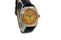 Rolex Rose Gold Stainless Steel Romabic Dial Viceroy Manual Watch