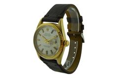 Rolex Yellow Gold Linen Dial Oyster Perpetual Datejust Watch, circa 1960s