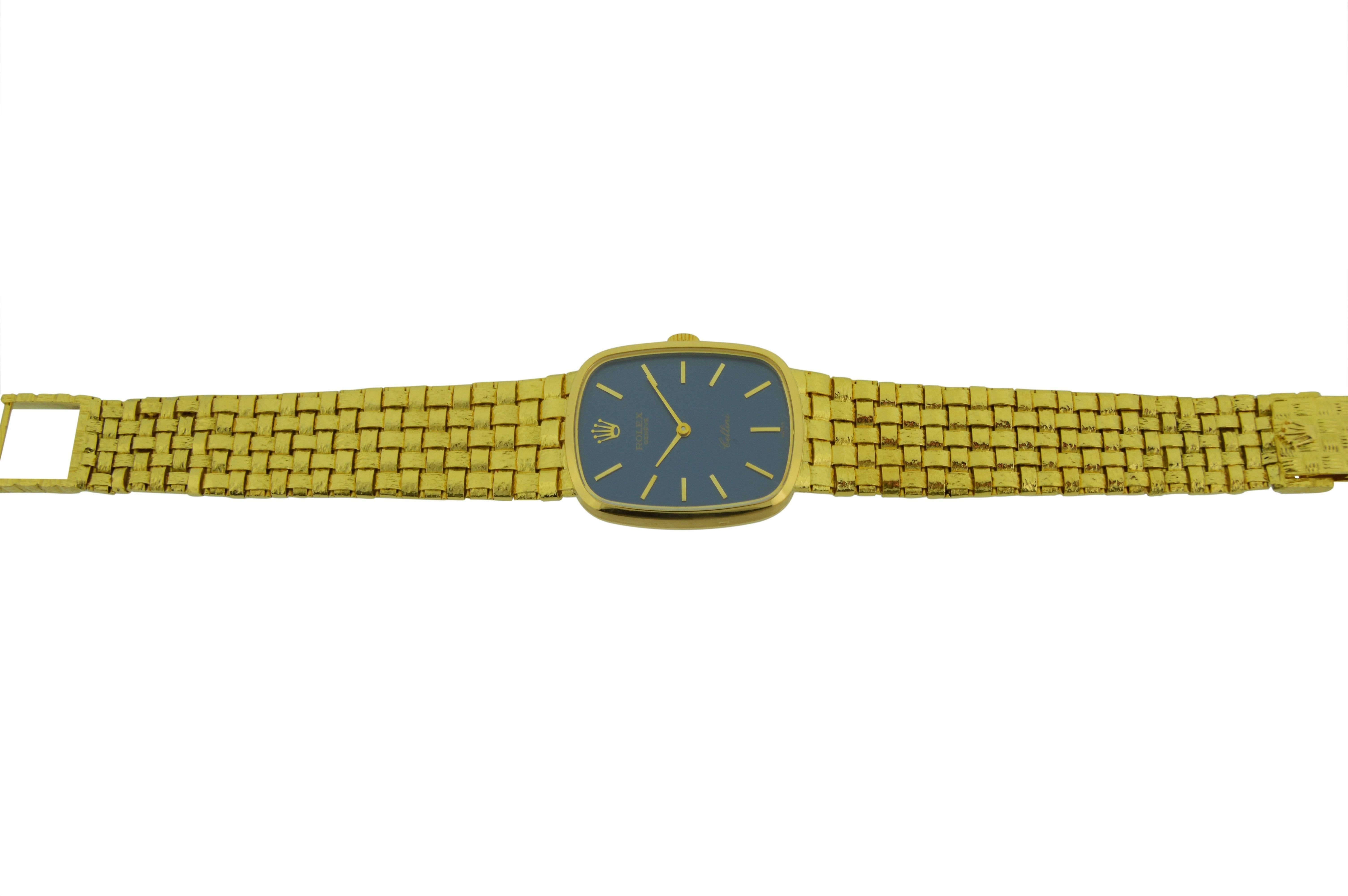 Rolex Ladies Yellow Gold Cellini Series Manual Winding Bracelet Watch 3