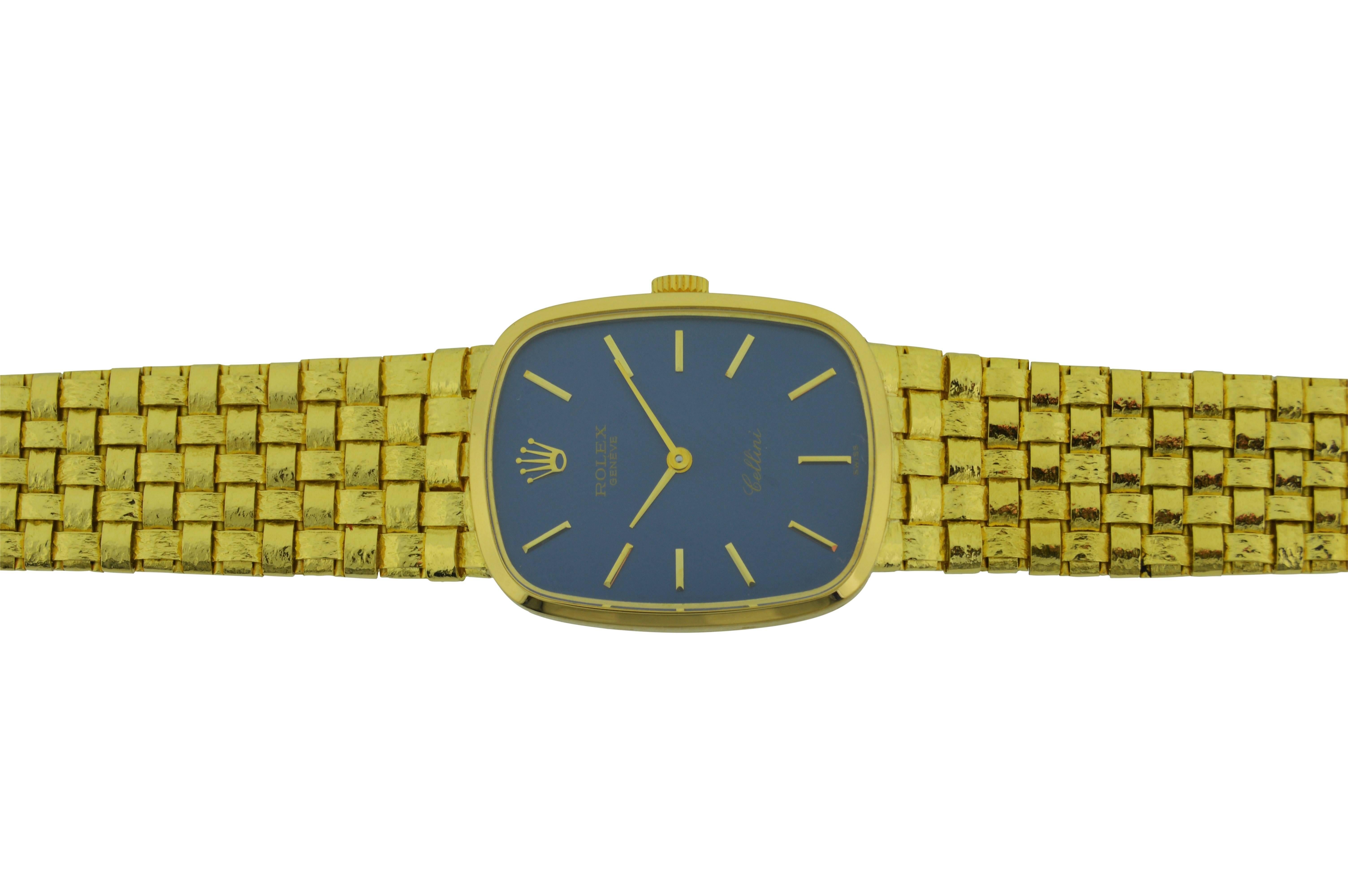 Rolex Ladies Yellow Gold Cellini Series Manual Winding Bracelet Watch 4