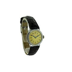 Longines Watch Company for Shreve & Co. Ladies White Gold Art Deco Watch