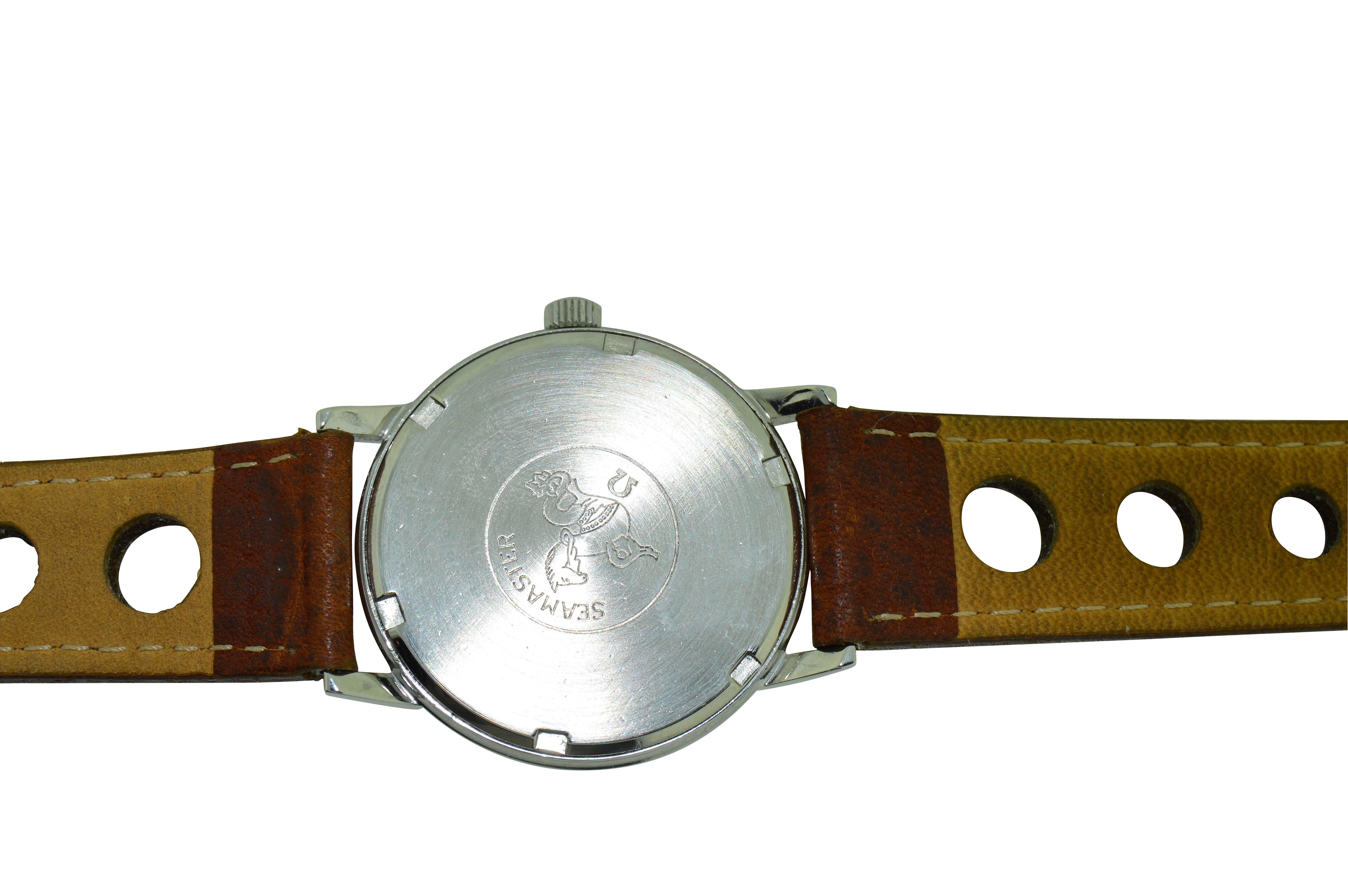 Women's or Men's Omega Stainless Steel Seamaster Date Manual Wristwatch