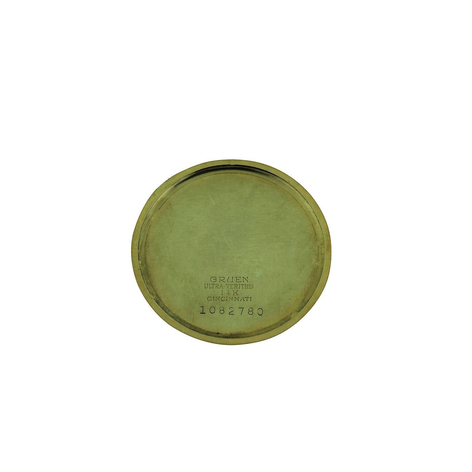 Gruen Solid White Gold Manual Pocket Watch, circa 1930s 2