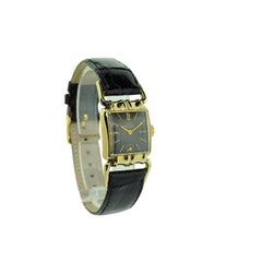 Elgin Yellow Gold Filled Art Deco Drivers Side Manual Watch, 1940's