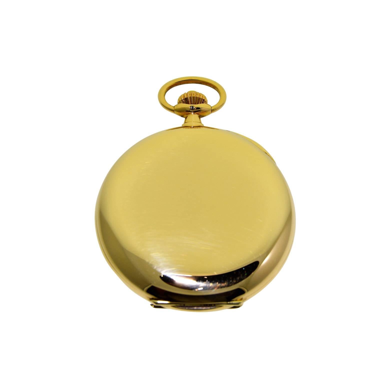 Women's or Men's Lange and Söhne Yellow Gold Glashütte Hunter's Case Pocket Watch