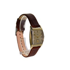 Elgin Yellow Gold Filled Tonneau Shape Original Dial Manual Watch, 1940s