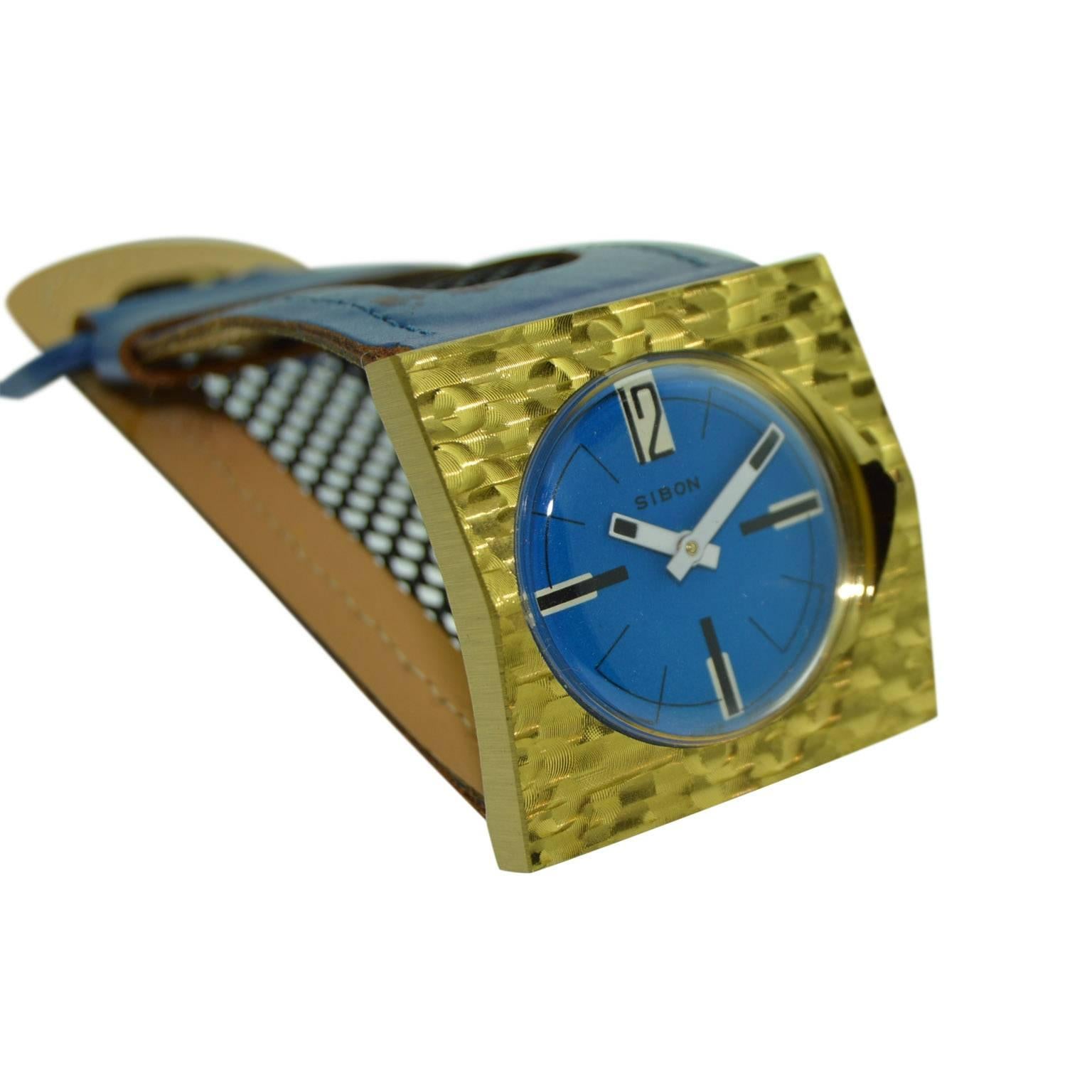 Women's or Men's Sibon Gilt Bronze Prototype Manual Wind Watch, circa 1970 or 80's One of Five