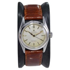 Retro Rolex Stainless Steel Speedking Original Dial Manual Watch, circa 1952