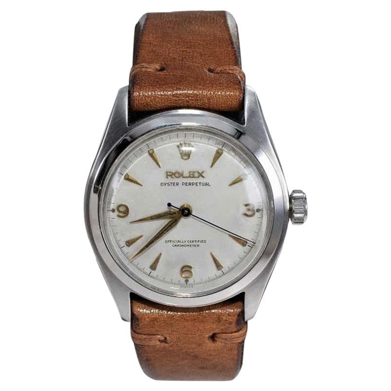 Rolex Stainless Steel Oyster Perpetual Wristwatch from 1952