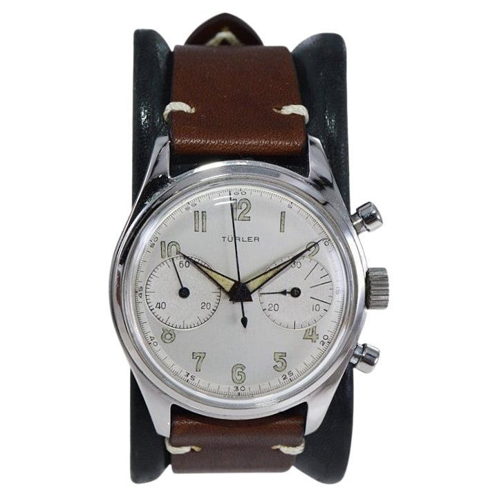 Montre de présentation de compétition d
aviron manuel en acier Steele, 1953 en vente