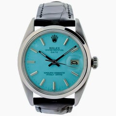 Cadran personnalisé en acier inoxydable Rolex Oyster Perpetual Date:: circa 1970